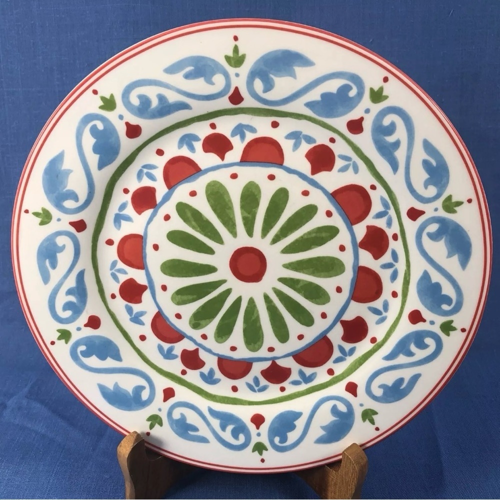 Dover and York bohemian style dinner plate 10.25 inches set of three.‎